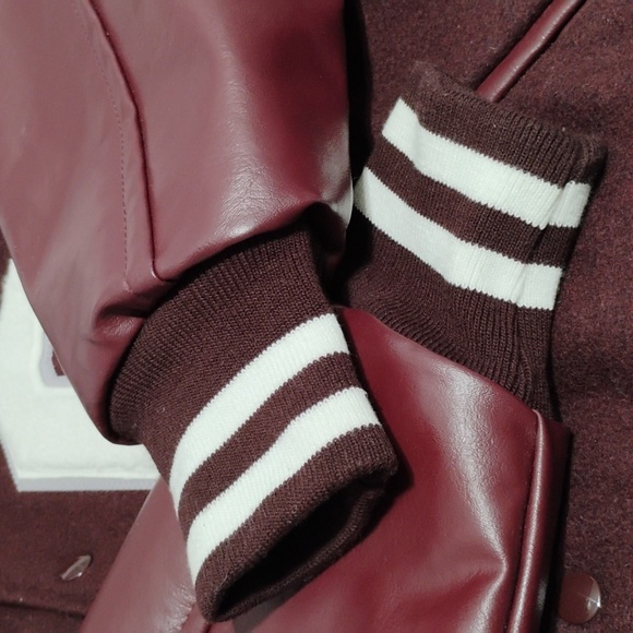 FLASH SALE! RARE! Awards USA Vintage Varsity Wool Leather Bomber Jacket S.XL - Picture 10 of 13